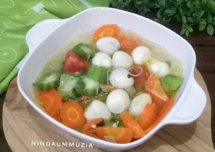 Siap Saji Sop Bihun Telur Puyuh Enak Sempurna