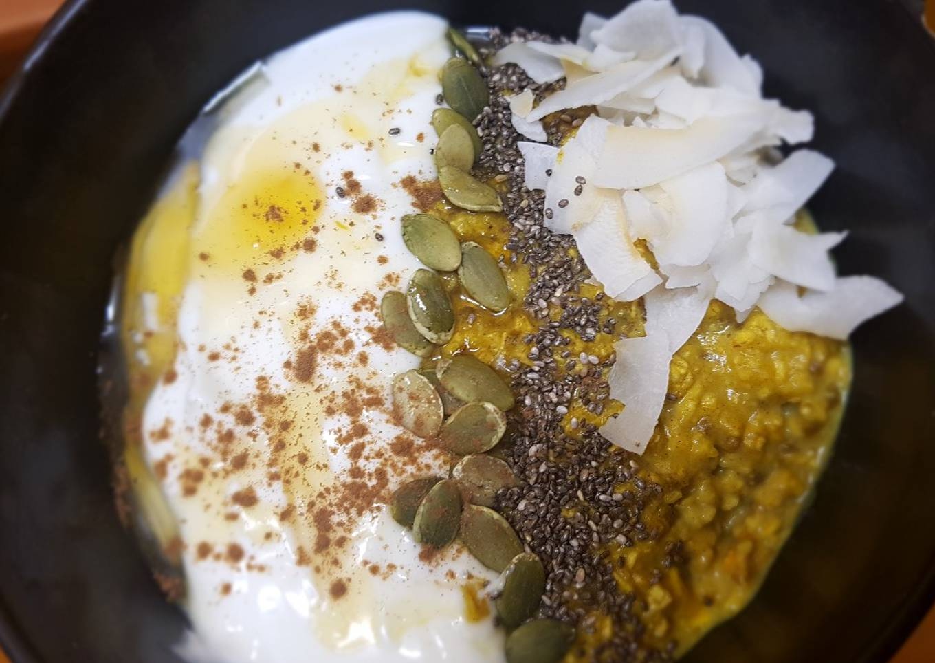 Porridge cúrcuma latte