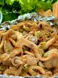 Nấm bào ngư nướng giấy bạc (món chay)
