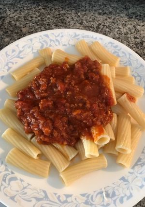 Una foto de Tortiglioni No 20 con salsa de tuco