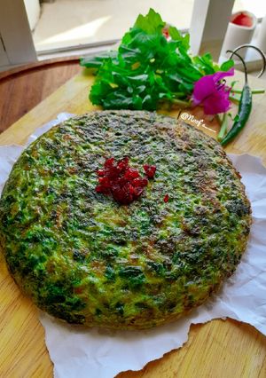 Foto resep Spinach Omelette / Telur dadar bayam