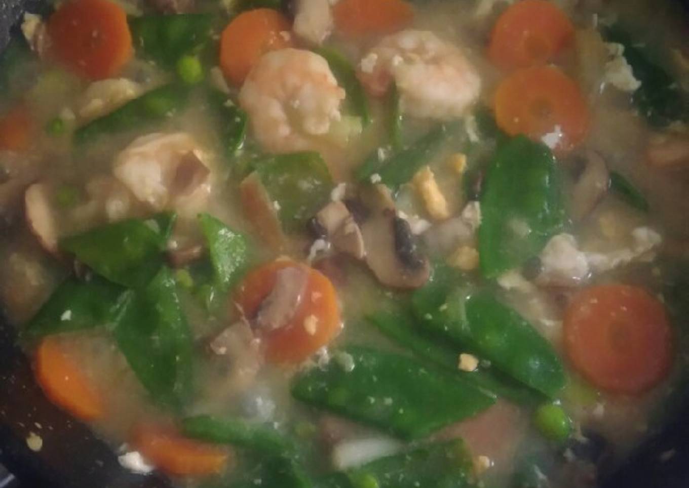 Capcay udang rumahan