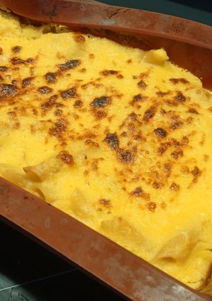 Una foto de Macarrones con salsa de calabaza
