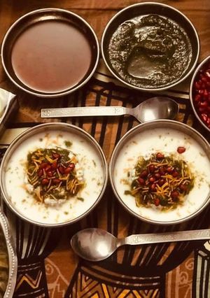 A picture of Quinoa Tikki Chaat.