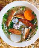 Bún chả cá, thịt bằm