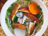 Bún chả cá, thịt bằm