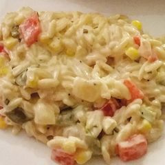 A picture of Creamy Veggie Orzo.