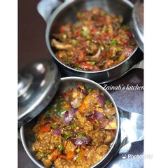 A picture of Chicken in sweet & sour sauce🍗.