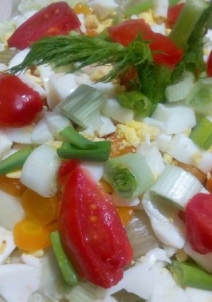 صورة لوصفة سلاطة الخضر