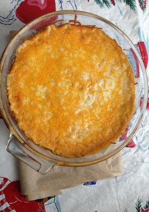 A picture of Texas Pete Buffalo Chicken Dip.