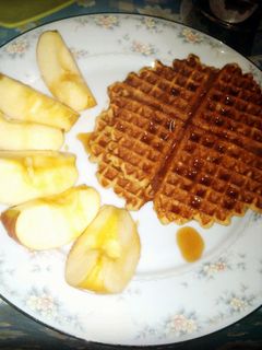 A picture of Whole oatmeal waffles.