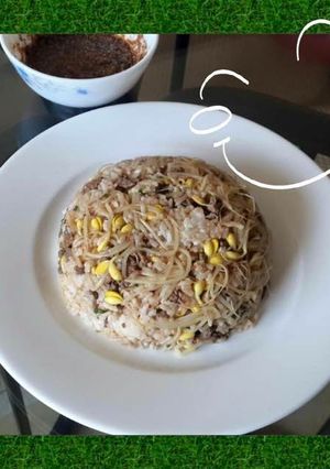 Hình của món Cơm giá đậu thịt bò kiểu HQ.
