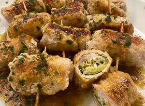 Foto di Involtini di lonza, zucchine e scamorza in crema di limone