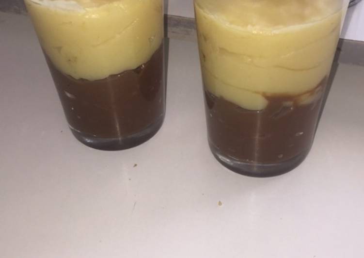 Duo de crème aux chocolats