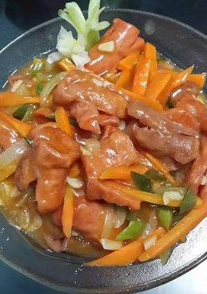 Foto resep Sosis Goreng Asam manis Ala chef Merty Bhianda