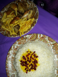 عکسی از دستور زرشک پلو با مرغ