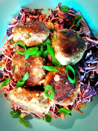 Easy Steps to Make Recipe Thai-inspired pork meatballs with sesame-soy shredded vegetables that is So Delicious, So Delicious}