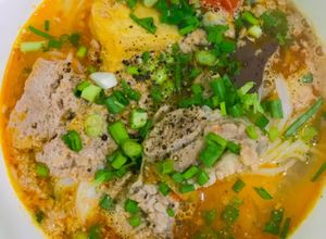 Hình của món Bún riêu cua.