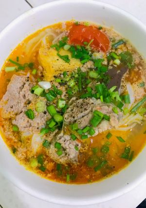 Hình của món Bún riêu cua.