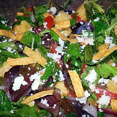 A picture of Fresh Mexican Corn Cobbette SaladWith Avocado Dressing`.