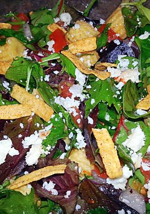 A picture of Fresh Mexican Corn Cobbette SaladWith Avocado Dressing`.