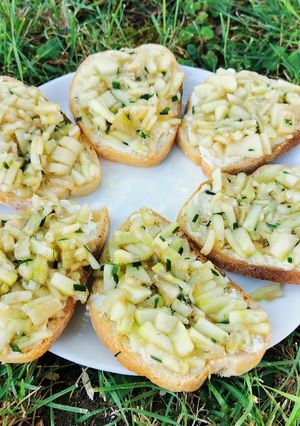 Une photo de Bruschettas aux concombre