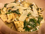 Quick & easy White wine chicken spinach pesto