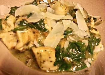 Easy Recipe Quick  easy White wine chicken spinach pesto Yummy Easy Recipe Quick  easy White wine chicken spinach pesto Yummy