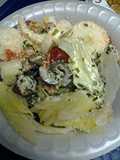 Pepperoni salad with marbled tea eggs