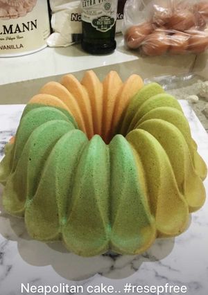 Foto resep Neapolitan cake (putih telur)