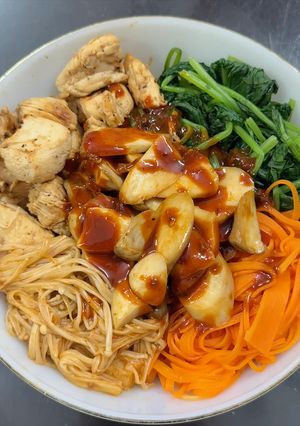 Hình của món Miến trộn Hàn Quốc phiên bản eat clean.