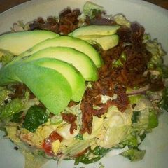 A picture of Shredded Brussels Sprouts & Bacon Avocado Salad.