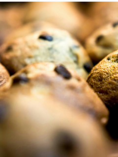 A picture of Banana Chocolate Chip Muffins.