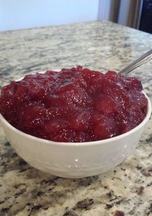A picture of Cranberry orange pineapple relish.