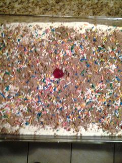 A picture of PEPPERMINT CRISP TART ( A South AFrican recipe that is easy and wuick to make).