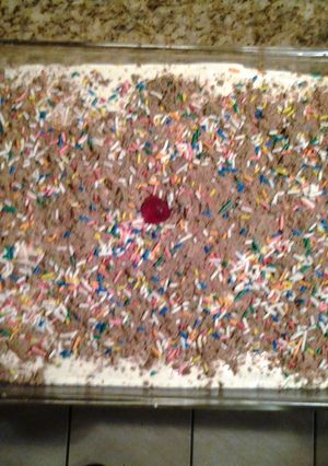 A picture of PEPPERMINT CRISP TART ( A South AFrican recipe that is easy and wuick to make).