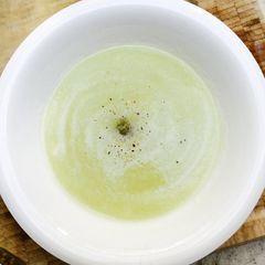 Blended Kohlrabi Potage Soup A picture of Blended Kohlrabi Potage Soup.