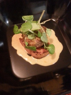 A picture of Jay's Lamb meatball with Curry sauce.