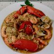 Arroz jazmín con bogavante y mariscos