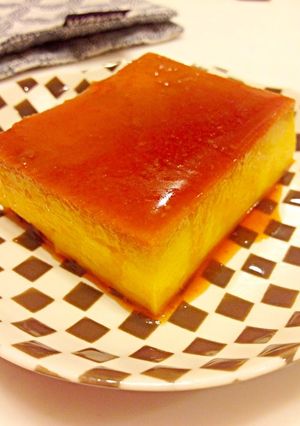 A picture of For Halloween Rich and Smooth Kabocha Squash Custard Pudding.