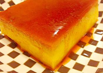 The New Way Prepare Recipe For Halloween Rich and Smooth Kabocha Squash Custard Pudding Delicious Simple