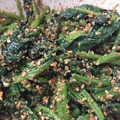 A picture of Spinach with Sesame Seed Dressing.