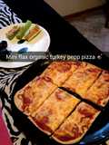 Flax seed flat bread pizza