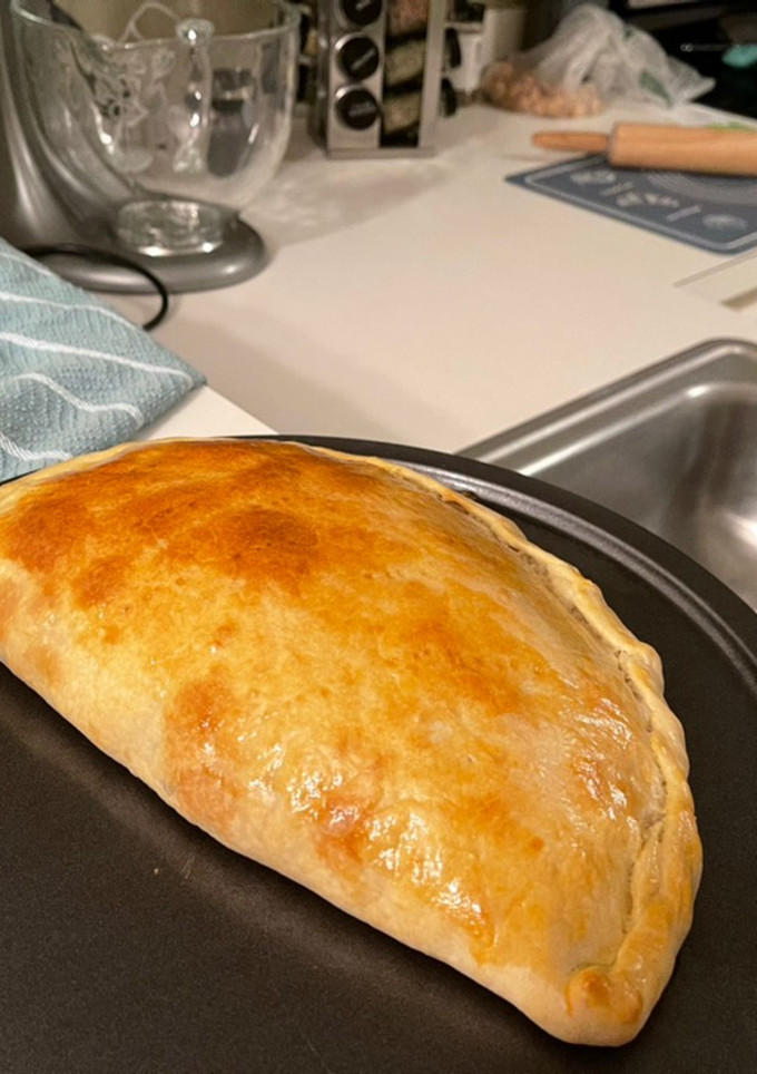 Una foto de Tarta de pollo y espinaca súper cremosa (masa casera!)
