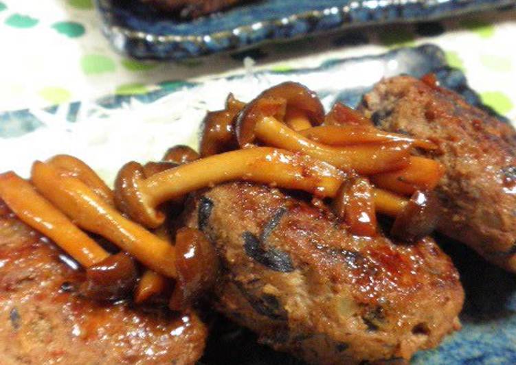 Steps to Prepare Perfect Hijiki Seaweed Teriyaki Hamburger Steaks