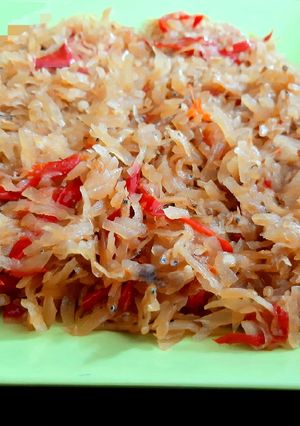 Foto resep Oseng Pepaya Muda dan Ikan Teri