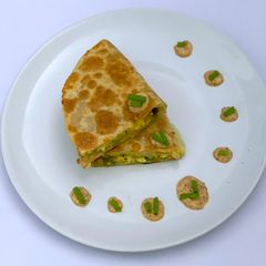 Potato and Cottage Cheese Chapati Parcel A picture of Potato and Cottage Cheese Chapati Parcel.