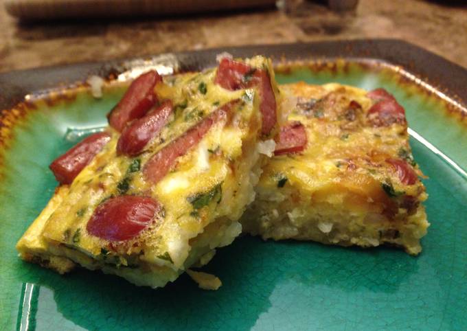 Steps to Make Andrew Copley Baked Omelet With Hashbrowns