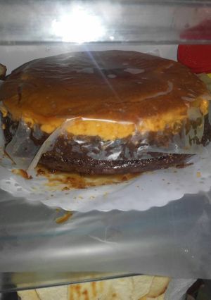 Una foto de Chocoflan