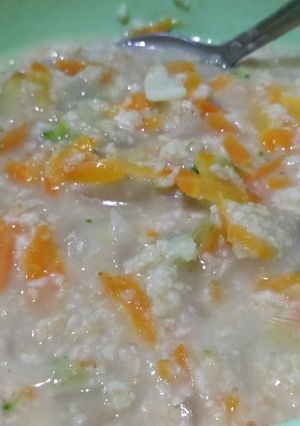 Foto resep Bubur oat sayuran #herlinwidodo